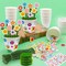 24 Set Garden Plastic Pot Craft Kit,DIY Flower Plant Crafts with Adhesive Foam Stickers, Pipe Cleaners, Flower Growing Kit for Summer